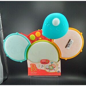 B Toys Little Beats Toy Drum Musical Set With Sounds & Lights For Kids Age 2+